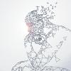 Graphic of a man dissolving in thinking pose