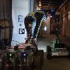 Students working in the tunnels with the drones.