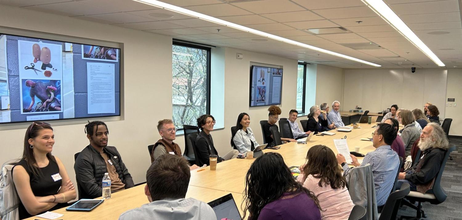 People sitting in a conference room