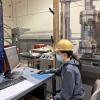 Student working in the lab