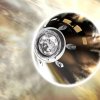 Capsule returning from space