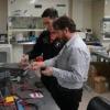 Greg Whiting in the lab with a student