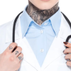 A doctor with tattoos 