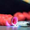 Endoculus flips on its lights in front of a medical training device meant to mimic a human colon