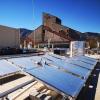 The innovative water-cooling system is seen on the roof of the university 