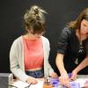Laura Devendorf working with a student