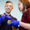 Wil Srubar and students working in the lab 