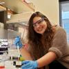 Leila in the lab
