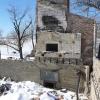 A building destroyed by fire