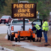 Road construction sign