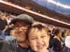 Kelsey and his son Sammy at a Broncos game