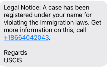 Scam Alert Student Texted By Uscis Imposter International Student And Scholar Services University Of Colorado Boulder