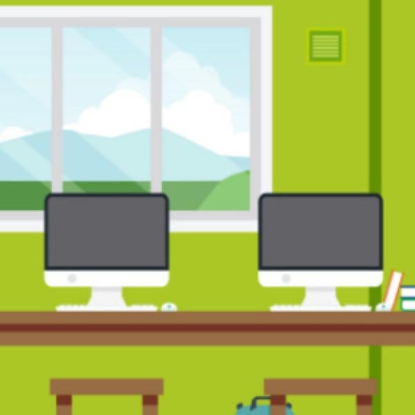 Graphic of computer lab