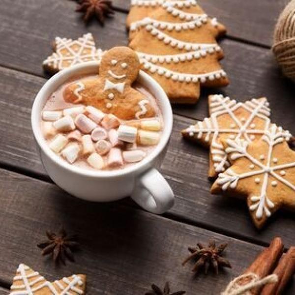 Hot Cocoa with Christmas Cookies