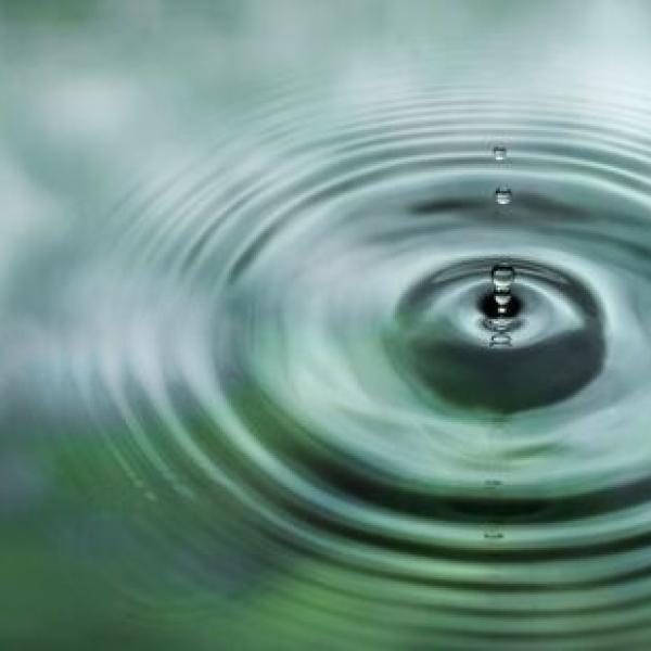 Drop of Water and Ripples in Water