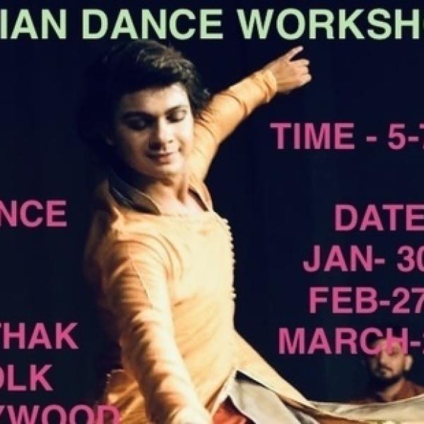 Man in traditional Indian dress dancing