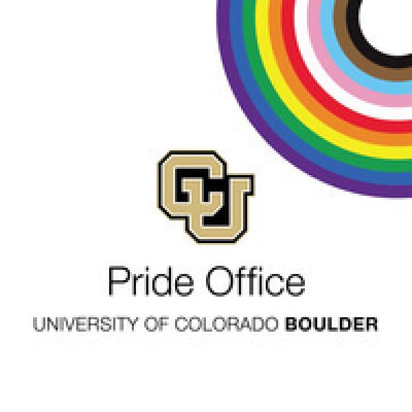 CU Pride Office graphic with rainbow in the corner