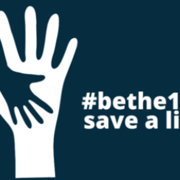 #bethe1to save a life graphic