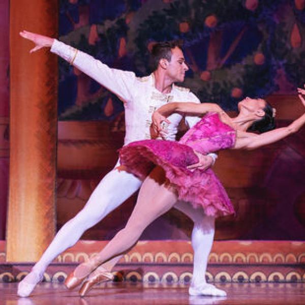 Two dancers performing the Nutcracker