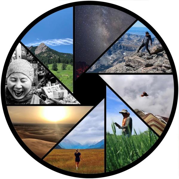 circle of photographs