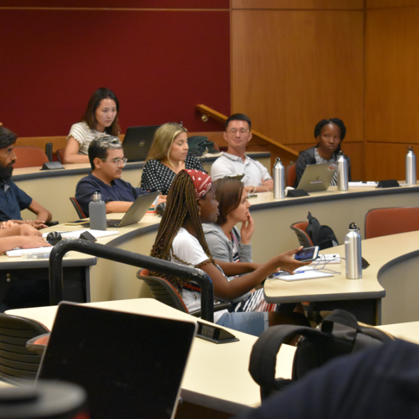 students sitting in a classroom