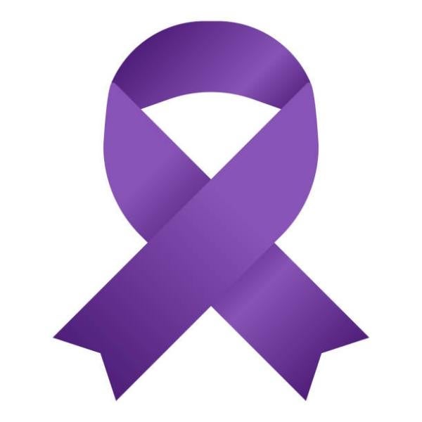 graphic of purple ribbon