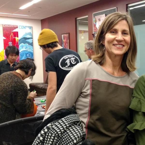 Fran and her BFIS student smiling at the camera