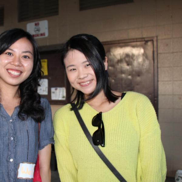 Two smiling BFIS students