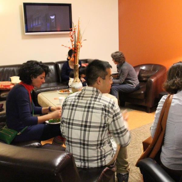 BFIS members sitting in comfy chairs in a circle