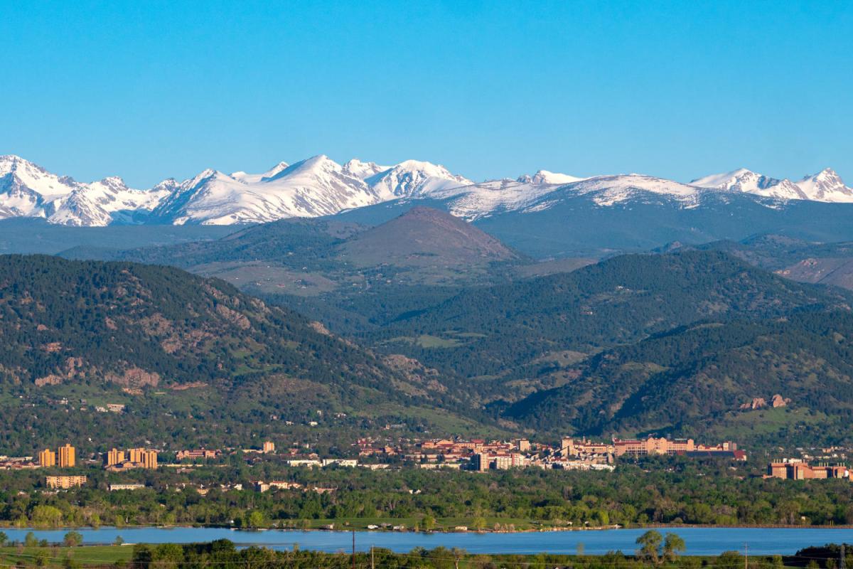 aerial view of the city of Boulder