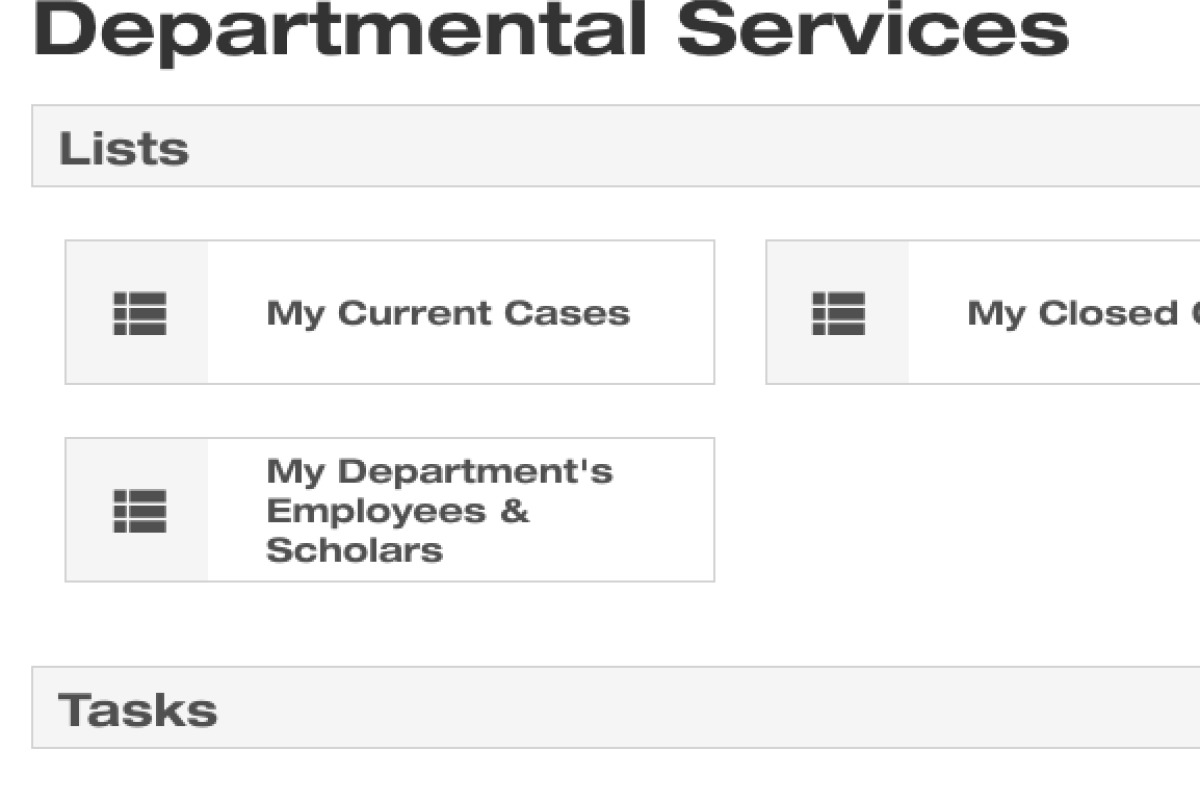screenshot of portal page