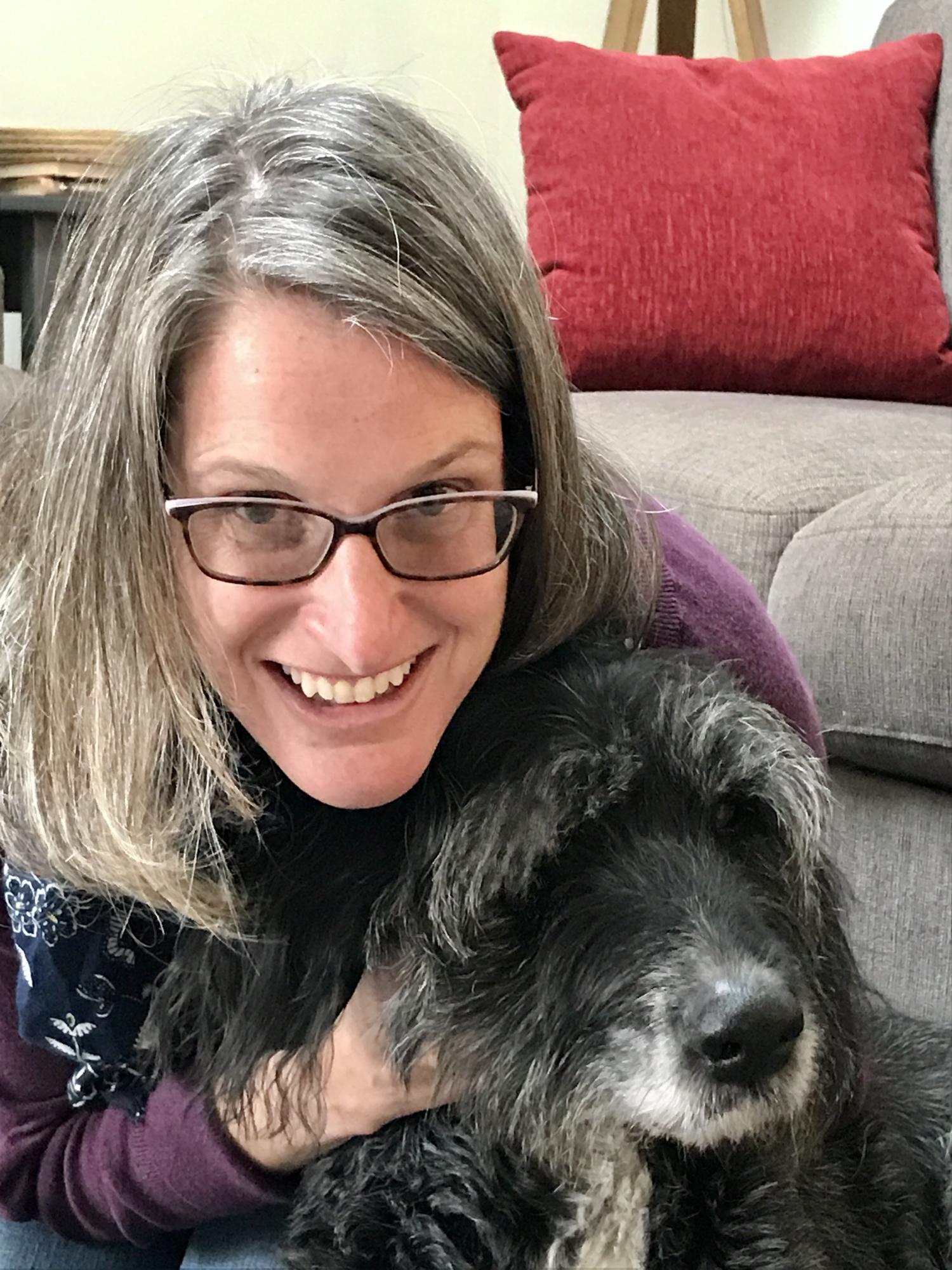Photo of Diana Salazar with her dog