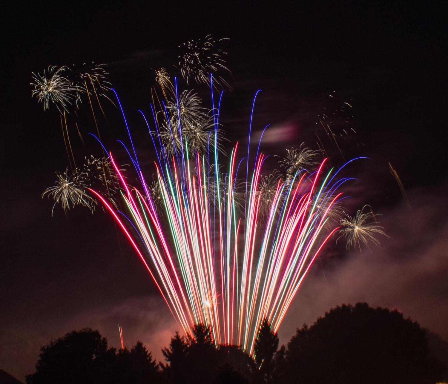 fireworks during the 4th of july