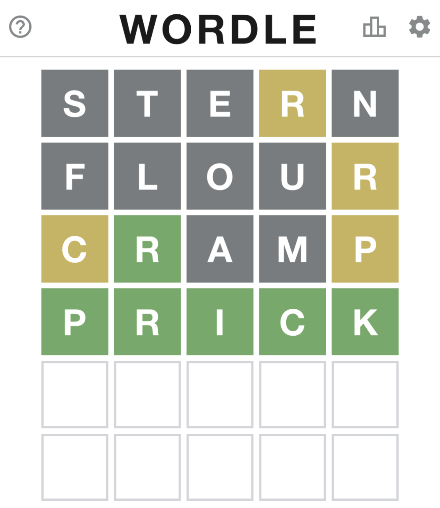 wordle screenshot