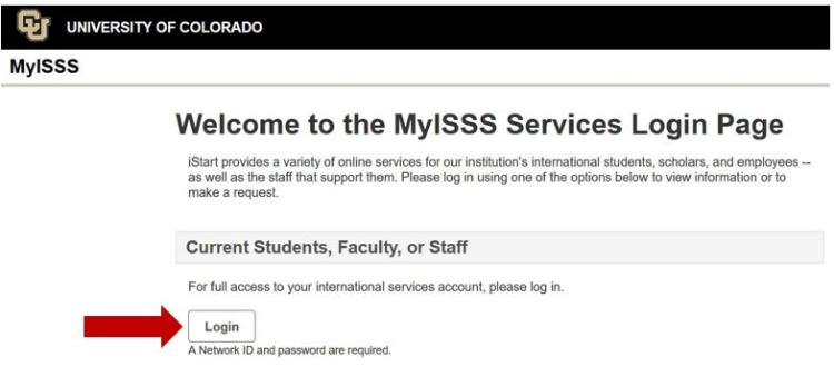MyISSS Login Screen