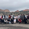 Group of students posing for picture at the Garden of the Gods