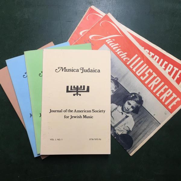 Photo of leaflets, brochures, etc. from the Richard Campbell Collection housed in the Post-Holocaust American Judaism Collections at CU Boulder