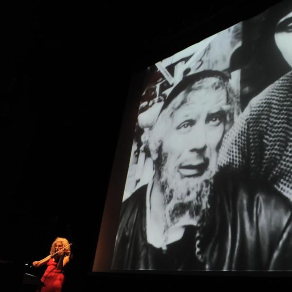 Photo of Alicia Svigals performing her score to The Yellow Ticket - Photo by Chris Randle