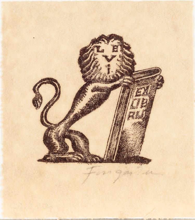 Michael Fingesten, Austrian | Czech (1884-1943), Ex libris Levi