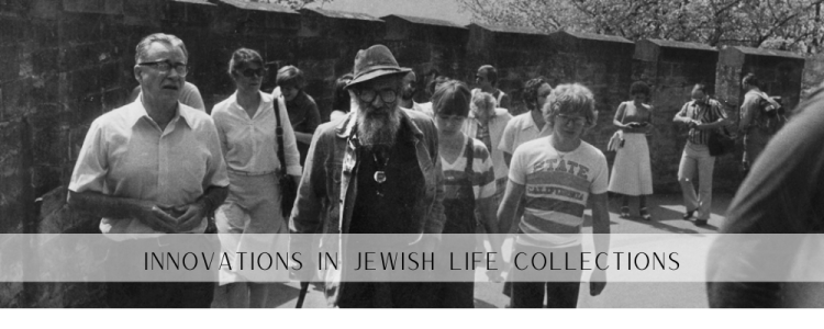 Rabbi Zalman Schachter-Shalomi walking with students