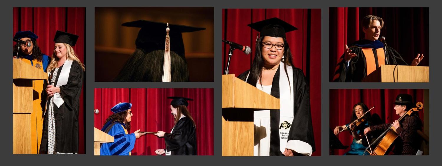 Photo collage of graduation ceremony