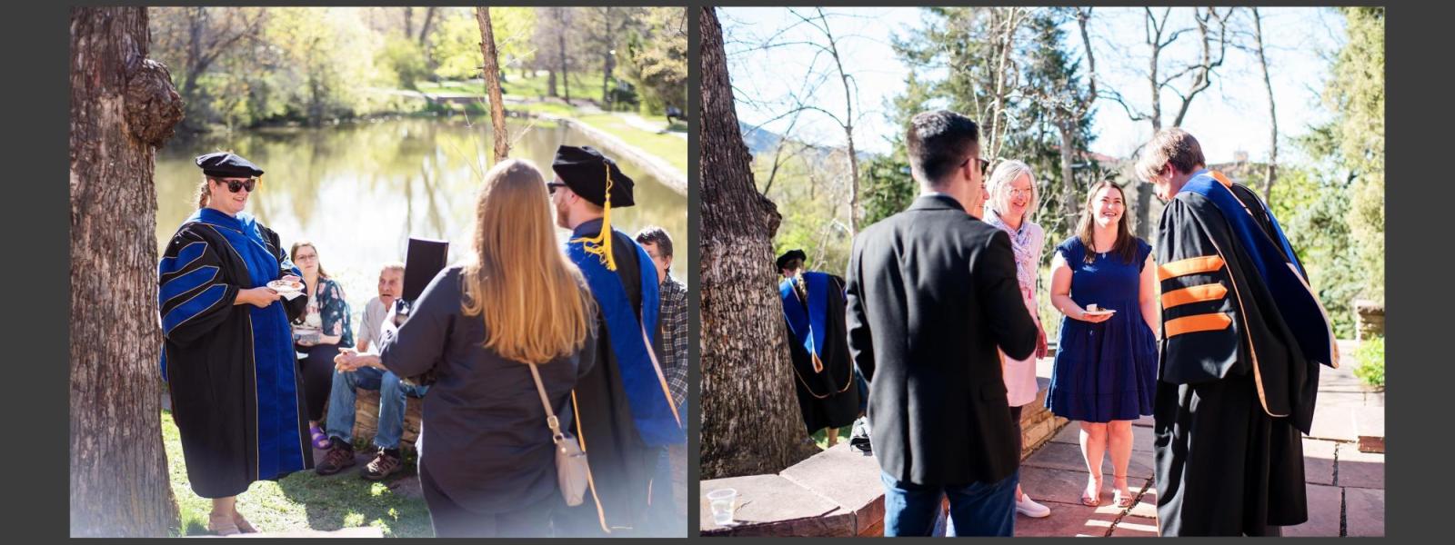 Photo collage of graduation reception 2