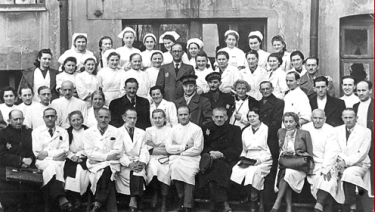 Doctors and staff of the Lodz Ghetto Hospital, Poland, 1940-1944