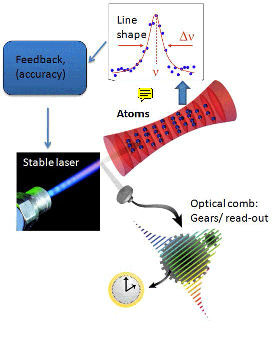 An optical clock consists of two components.