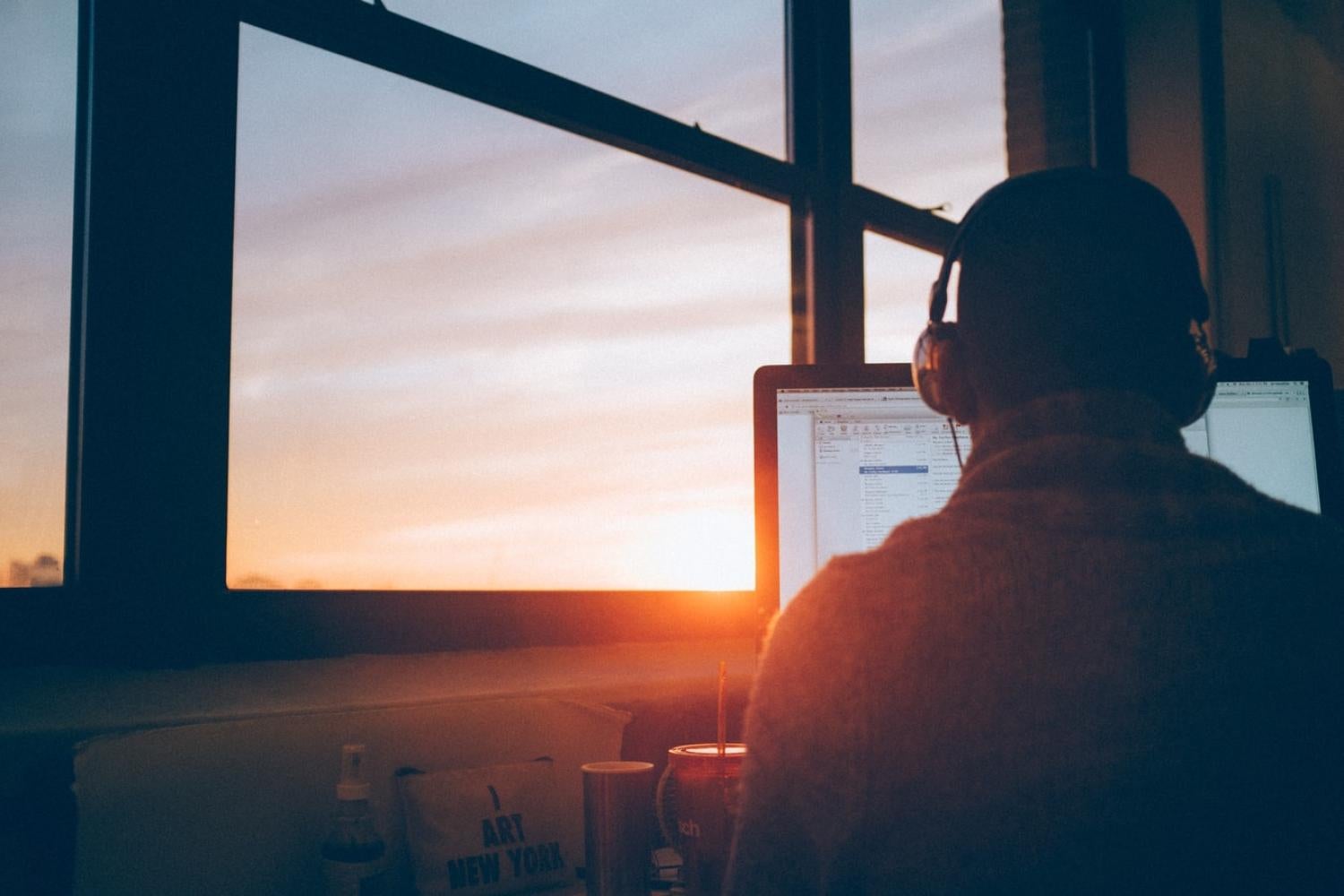 Person working on computer