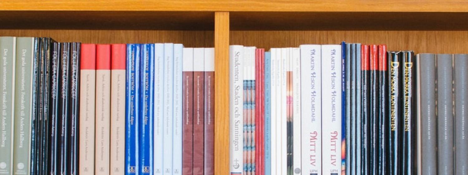 Books on a shelf