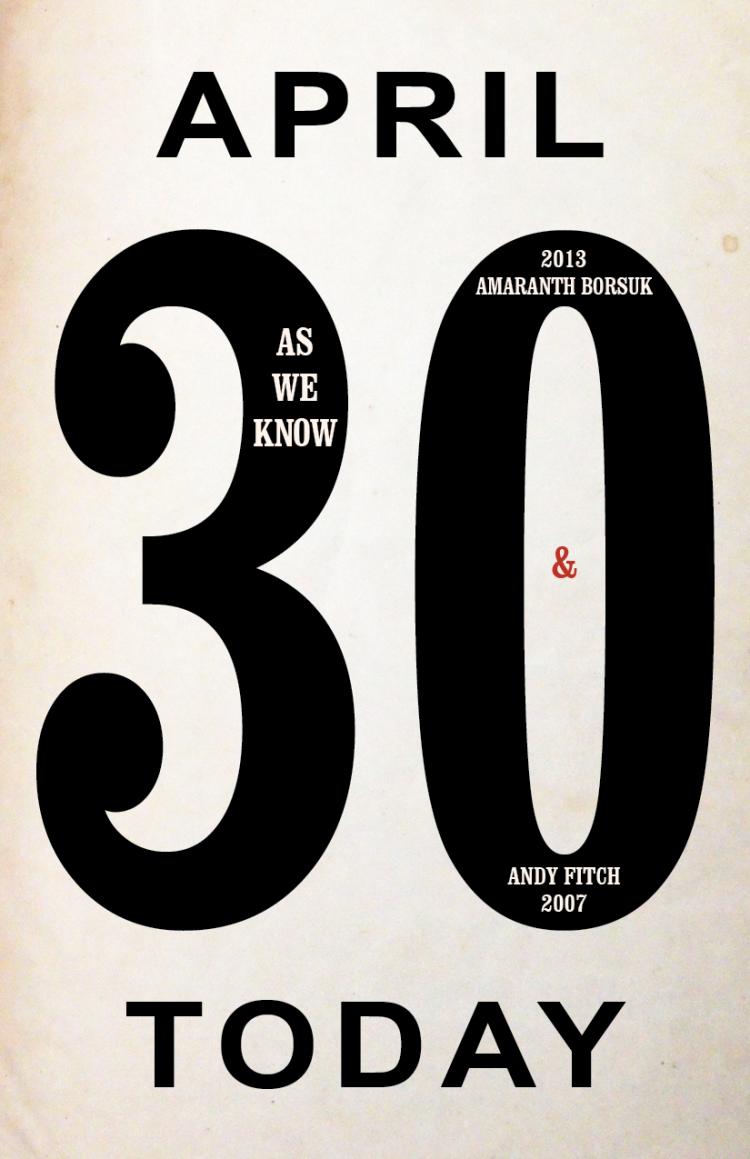 As We Know - Amaranth Borsuk & Andy Fitch cover full
