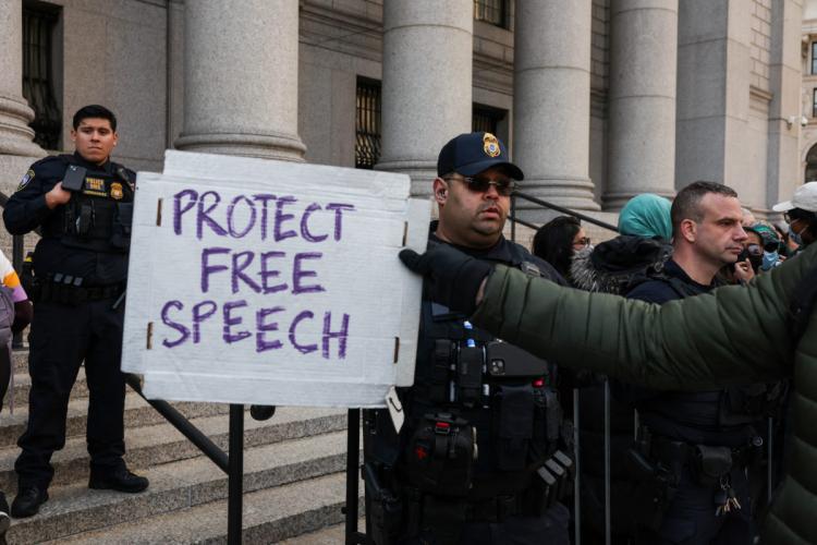 free speech protests