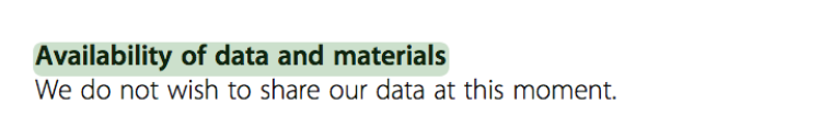 Availability of data and materials