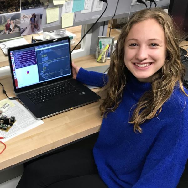 Emily working in the laboratory